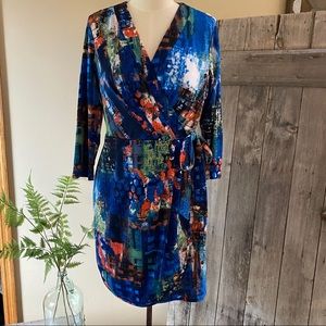 Oleg Cassini wrap dress.